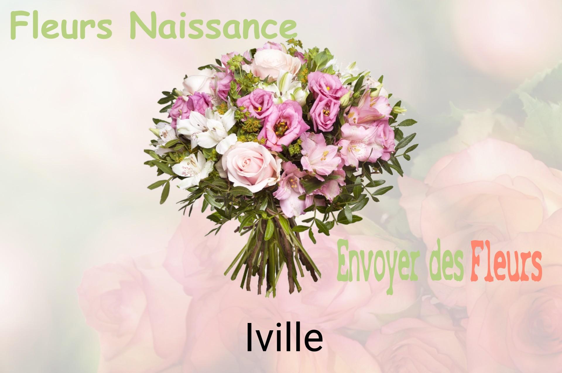 Bouquet de fleurs de naissance livré à Iville